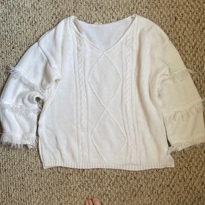 Fringe Sleeve Sweater
